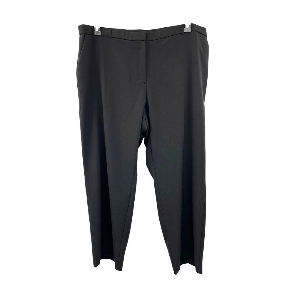 Briggs New York Pants Womens 24WS Short Black Slacks Flat Front Used